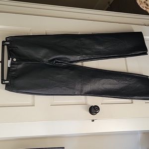 Faux leather pants